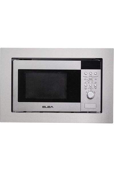 ELBA - 23L Built-in Microwave Grill Defrost 8F Digital Control - Black Glass Finish Italian Technology