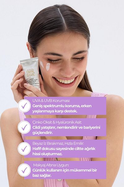 HANDMADE BY EMİNE SARAÇ Magic SPF 50 - High Protection Wide Spectrum Zinc Oxide Sun Cream 50ml