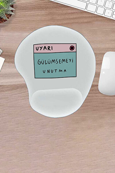 KARMAT Damla, Don'T Forget to Smile, Wrist Supported, Comfortable Mousepad, C...