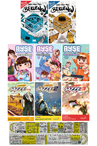 hayykitap Bekleyen 1-2 + Ayşe 1-2-3 + Gazze 1-2-3 Toplam 8 Kitap Manga Çizgi ...
