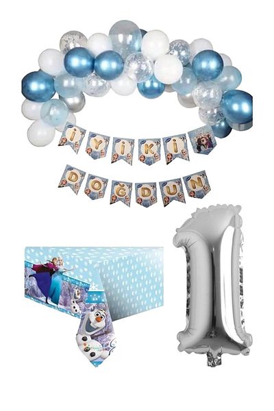 PartyPoo Σετ στολισμού Frozen Elsa Anna Frozen Queen Frozen 1 έτους