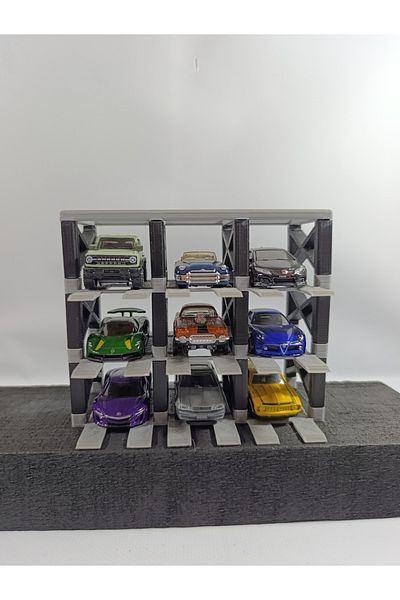 Pryod 1/64 Model Vehicle Lift - 9Pcs -(Vehicles Are Visual Purpose.)