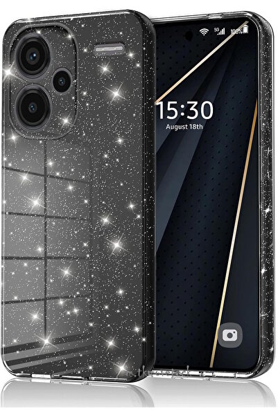 m.tk moveteck Xiaomi Redmi Note 13 Pro+ Plus Kılıf Simli Yaldızlı Darbeye Day...