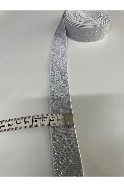 EGE DESIGN 2.5 cm Hauter 5 Meters Silvery Silver Tire
