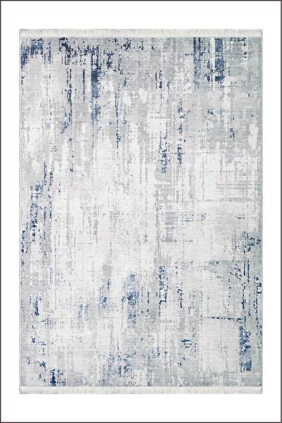 VOPTEKS Lacivert Mutfak Halısı Makinede Yıkanabilir Halı Kaymaz Taban Halı