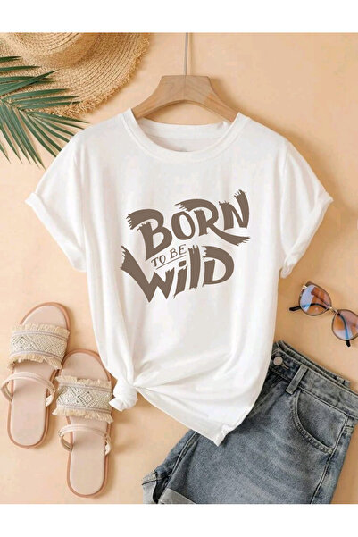 FAVORİST Tricou cu mânecă scurtă din bumbac, imprimat UNISEX SUMMER