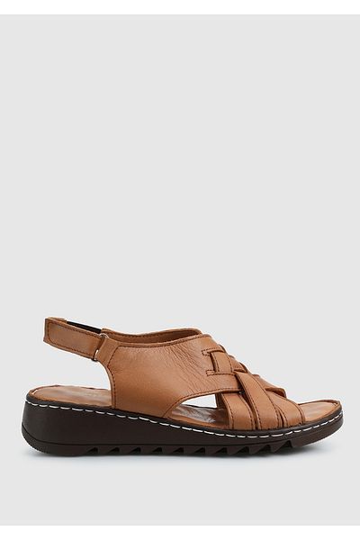 Eclipse Tan Leather Women's Comfort Sandals