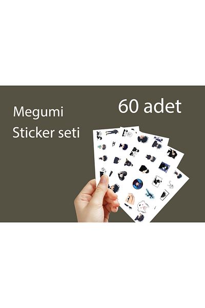 Akumastik Jujutsu Kaisen Megumi Fushiguro 60Pcs Sticker Set -2Cm - Anime Sticker