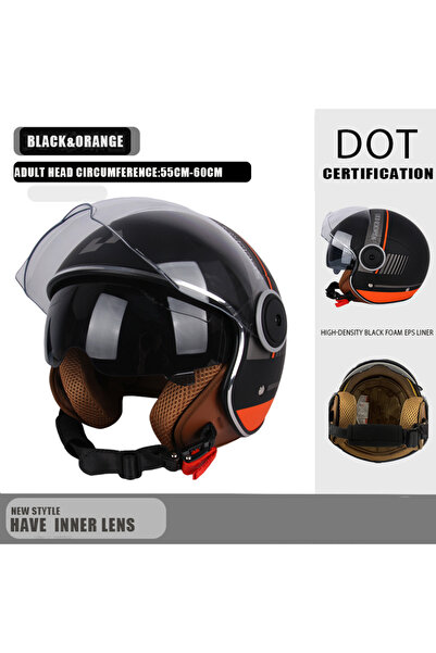 Choice خوذة دراجة نارية كلاسيكية مفتوحة معتمدة من وزارة النقل S10 خوذة دراجة ...