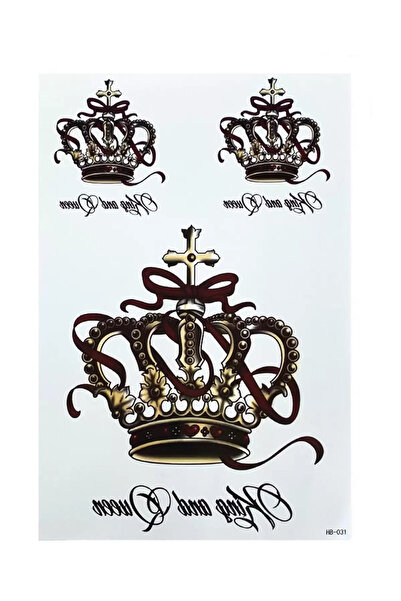 Genel Markalar GEÇİCİ KRAL TACI DÖVME SETİ TATTOO