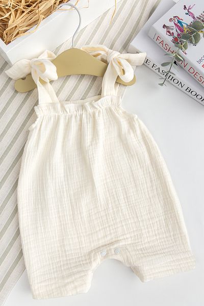Babymod Muslin 100% Cotton Baby Girl Summer Rope Strap Jumpsuit