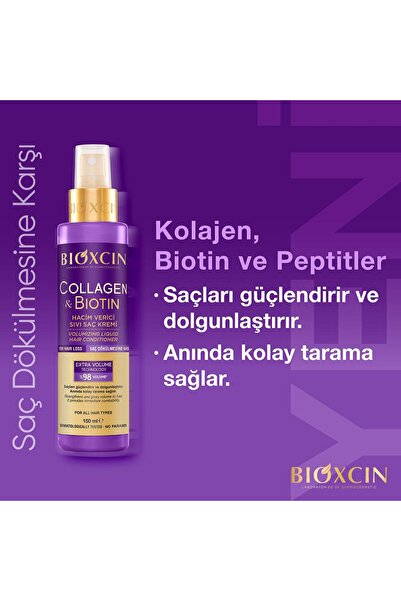 Bioxcin Collagen Biotin Şampuan 300ml + Collagen Biotin Sıvı Saç Kremi 150ml