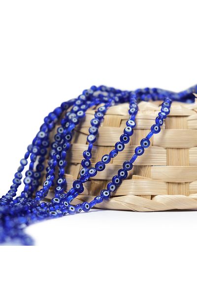 Prestij Boncuk Dark Blue Glass Evil Eye Bead String