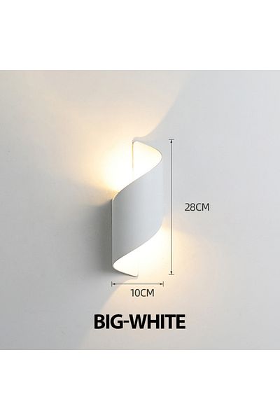 Choice Warm White 3000k White Large Spiral Design Led Wall Lamp 10w Indoor Wall Lights Waterproof Outdoor M