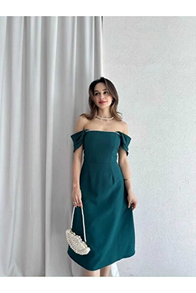 MODA DURAĞI Μίντι φόρεμα με πέρλες