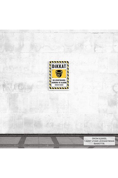 Posterya Ul02538-A4 - There Is a Camera and Alarm System in This Apartment Warning Sign (21.6×30.3cm)
