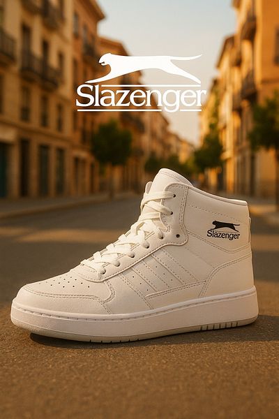 Slazenger Ανδρικά παπούτσια Daphn Hıg Sneaker Λευκά Sa23le01