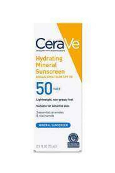 CeraVe Hydrating Mineral Sunscreen Face Lotion 75ml