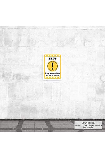 Posterya Ul02200-A5 - Entering the Construction Site Is Dangerous and Prohibited Warning Sign (15,4×21,6cm)