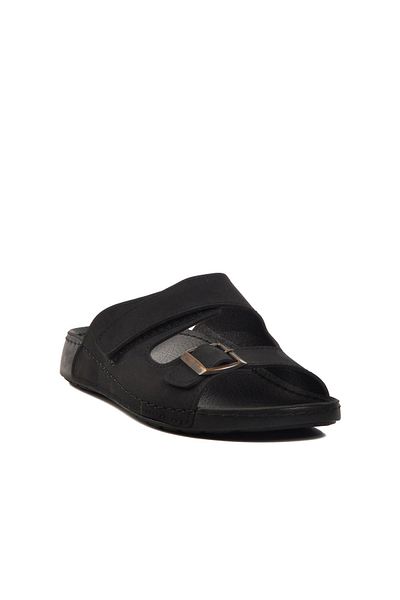 WALKWAY Black Double Banded Lightweight Men's Slippers 80-004 m
