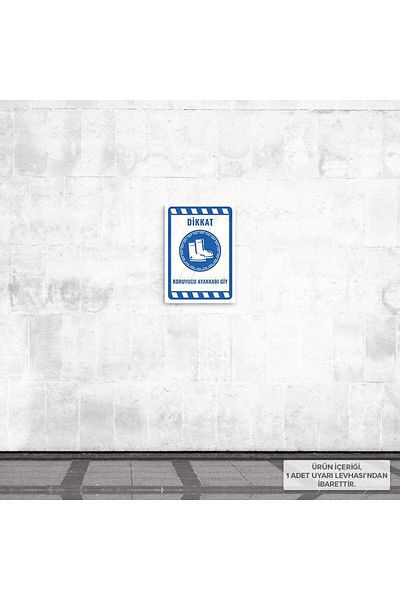 Posterya Ul01970-A4 - Protective Shoe Wear Warning Sign (21,6×30,3cm)