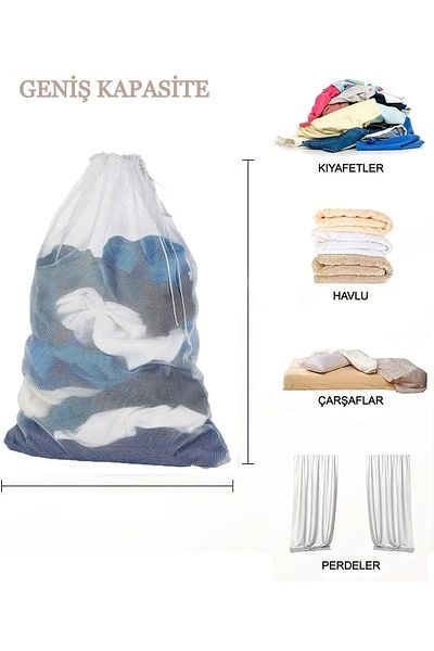 Sihirlicin Laundry Net - 40X60 cm Size Multi-Purpose Use