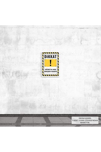 Posterya Ul02713-A5 - Warning Sign with Cursed and Prohibited to Speak Slang (15,4×21,6cm)