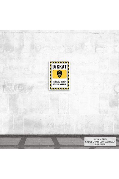 Posterya Ul02564-A4 - Attention Safe Tracking System Warning Sign (21,6×30,3cm)