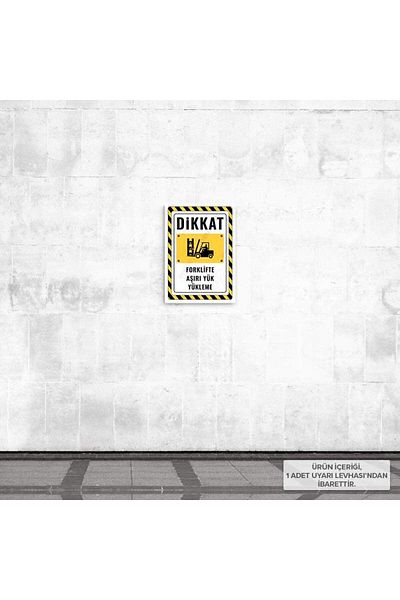 Posterya Ul02333-A5 - Forklift Overload Warning Sign (15.4×21.6cm)