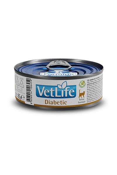 Farmina Vet Life Diabetic Wet Cat Food - 85 g - Pack of 12