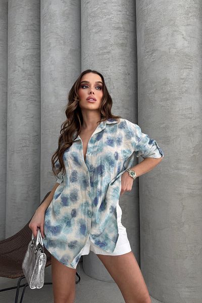RB CLUB Cămașă cu model automat jacquard albastru RB2820