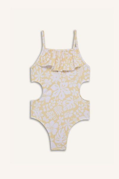 DeFacto New Season Girl's Floral Swimsuit