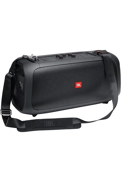 JBL Partybox On-The-GO Portable Party Speaker with Built In Lights and Wireless Mic, 100W Booming JB