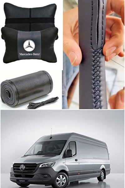 AYAZGRUP Pernă pentru mașină Mercedes Sprinter Group și husă pentru volan (SE...
