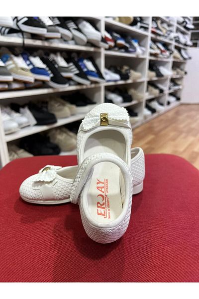 emin kundura Girls - Casual Ballerinas, Soft and Comfortable Sole, Orthopedic with Bow Detail