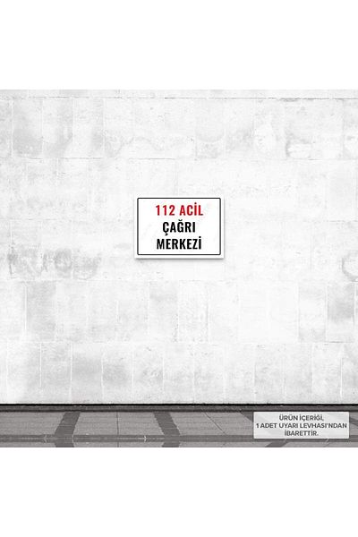 Posterya Ul01827-A5 - 112 Emergency Call Center Warning Sign (15.4×21.6cm)