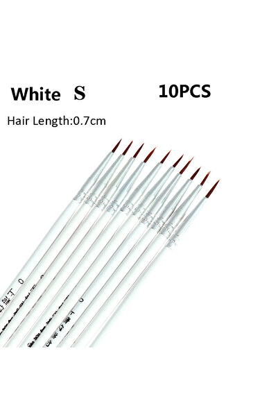 Choice 10pcs White S 10pcs 0.7/1.1/1.5cm Fine Hand Painted Thin Hook Line Pen...