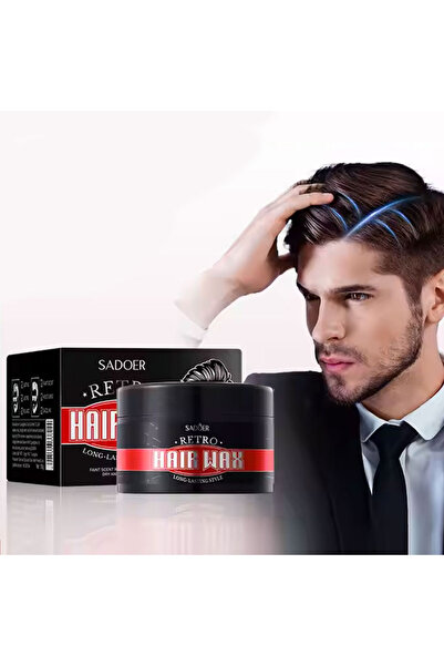 SADOER Long Lasting Strong Hair Styling Natural Fluffy Hair Paste Men's Retro Hair Wax - 100g