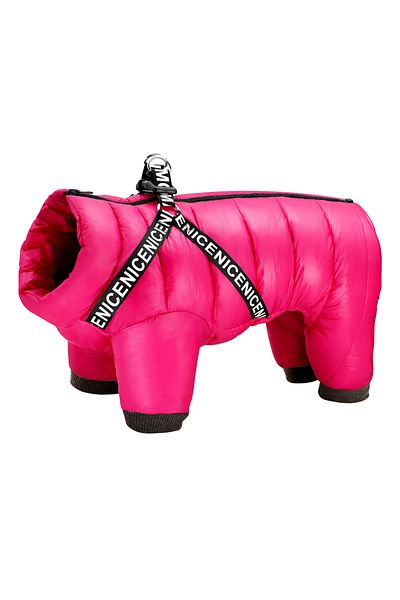Choice 22 Rose Winter Dog Clothes Super Warm Pet Dog Jacket Coat With Harness Waterproof Puppy Clothing Hoo