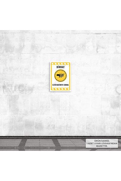 Posterya Ul01931-A4 - Warning Sign for Putting Your Hand in the Machine (21.6×30.3cm)