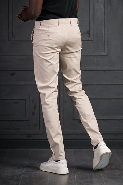 PERPANT Slimfit Small Dobby Καλοκαιρινό βαμβακερό παντελόνι Gabardine