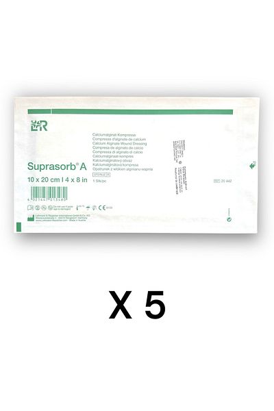 Lohmann & Rauscher Suprasorb a Calcium Alginate Wound Cover 10 X 20 cm - Ref 20442 - 5 Pcs