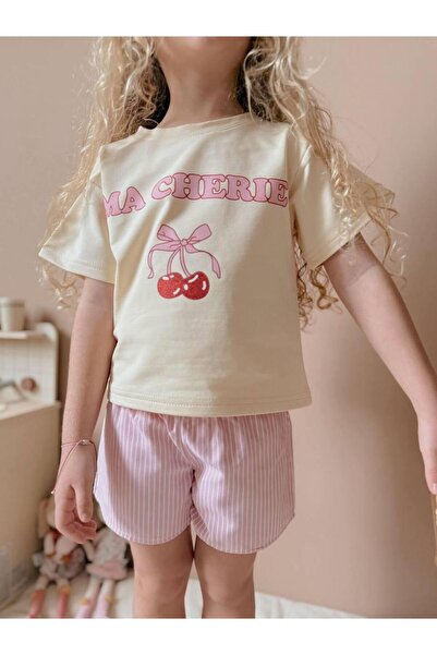 RAPAPA Girl's Cherry Shorts Set 2637K