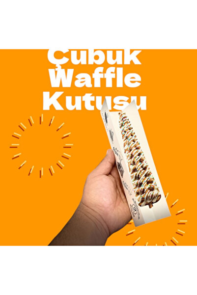 SMH 100 Adet Çubuk Waffle Kutusu|stick Waffle Külahı