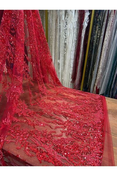 Metroteks Tekstil Metroteks Lüks Pul ve Taş İşlemeli Gelinlik, Nişanlık Ve Ab...