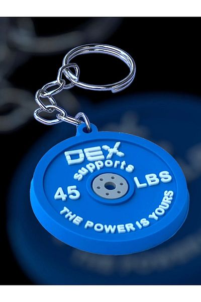 Dex Supports Sportsman Silicone Keychain Fitness Model Miniature Plate