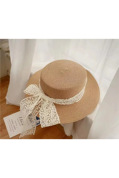 laviyonsa نموذج جندول من القش الفاخر قبعة الشاطئ في الشمس