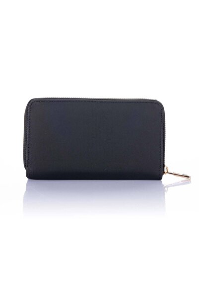 Getcho Dilaye Dilaye Жіночий чорний великий гаманець – відділення на блискавці, відділення для карток, дизайн на кнопках