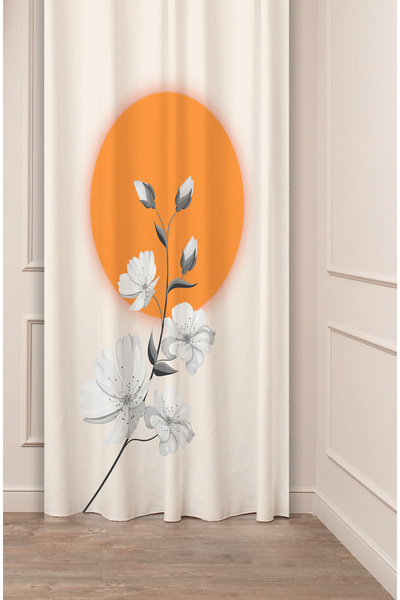 GREENDECOR Design special, boem, floral, frunze de soare, model bej, digital ...