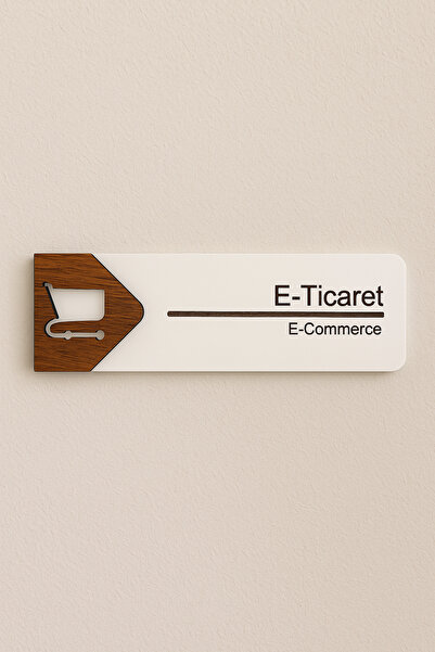 Lucena E-Ticaret Ofis Oda Kapı İsimliği Yönlendirme Tabelası Levhası Kişisell...